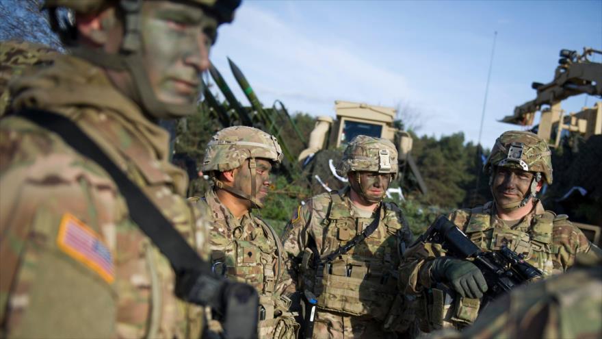 Los soldados de la Cuarta División de Infantería del Ejército estadounidense en el acto de inauguración de las maniobras conjuntas con el Ejército polaco en Polonia, 30 enero de 2017.
