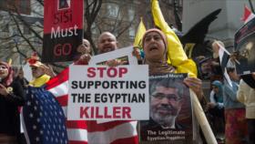 Trump recibe a Al-Sisi en la Casa Blanca en medio de protestas