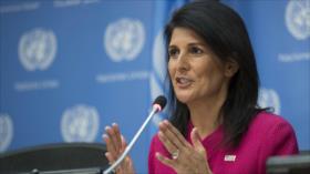 Postura voluble de EEUU: Haley ve a Al-Asad obstáculo para la paz