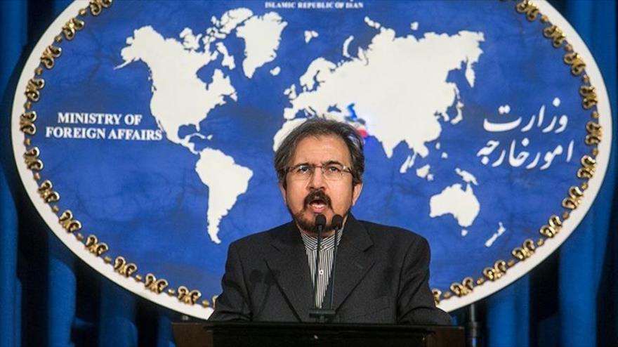 El portavoz del Ministerio iraní de Exteriores, Bahram Qasemi, en una conferencia de prensa en Teherán (capital).