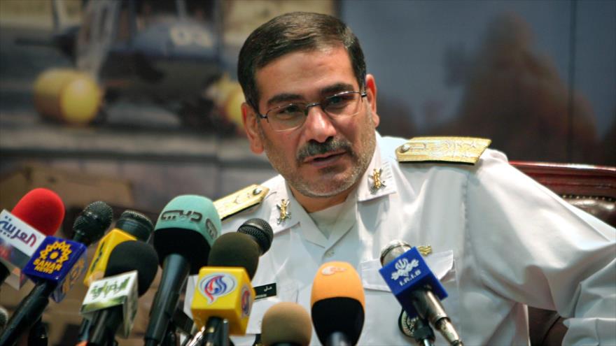 El secretario del Consejo Supremo de Seguridad Nacional de Irán, Ali Shamjani, durante una rueda de prensa en Teherán, la capital persa.