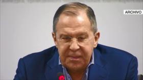 Lavrov califica de bajas y gratuitas declaraciones de Poroshenko