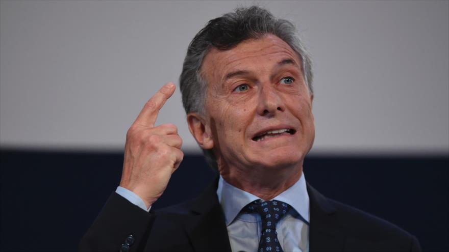 El presidente de Argentina, Mauricio Macri, habla durante el Foro Económico Mundial sobre América Latina, Buenos Aires, 6 de abril de 2017.