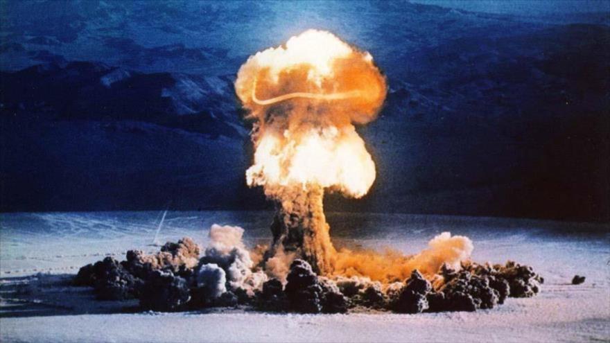 Nube de hongo resultante de una prueba nuclear en Estados Unidos.