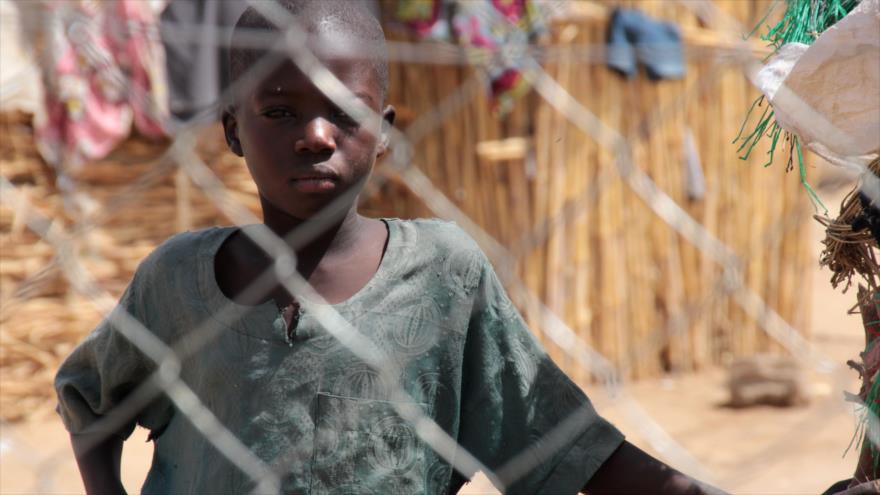 Un niño en el campamento Pompomari en Nigeria, 27 de enero de 2017.