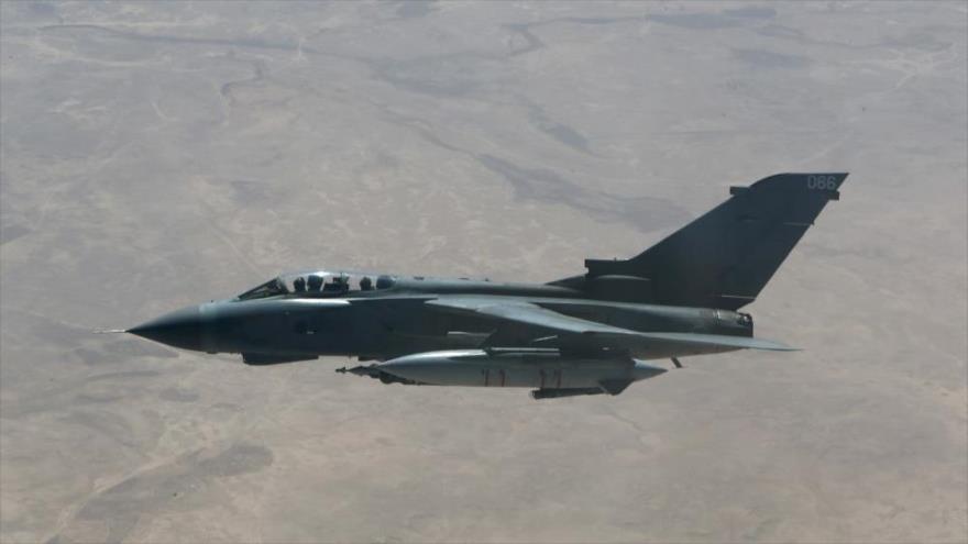 El avión de combate Eurofighter Typhoon en una operación de la coalición anti-EIIL, liderada por Estados Unidos, en Irak, 21 de septiembre de 2016.