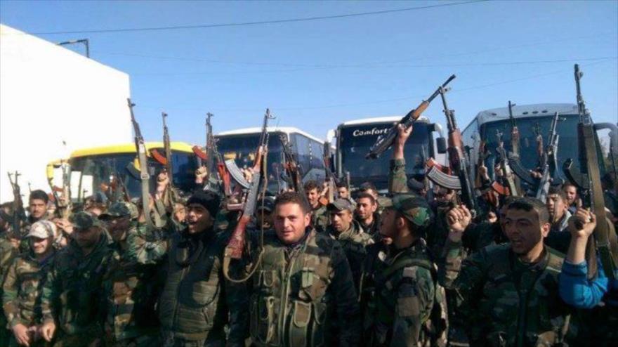 Fuerzas de la Brigada de Al-Qalamun del Ejército sirio.
