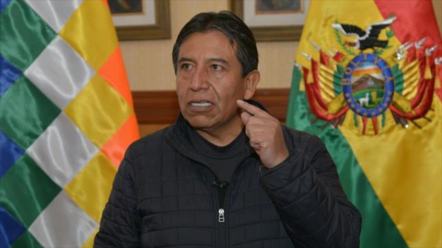 El secretario general de la ALBA, David Choquehuanca, durante una rueda de prensa en La Paz, capital boliviana, 5 de septiembre de 2016.
