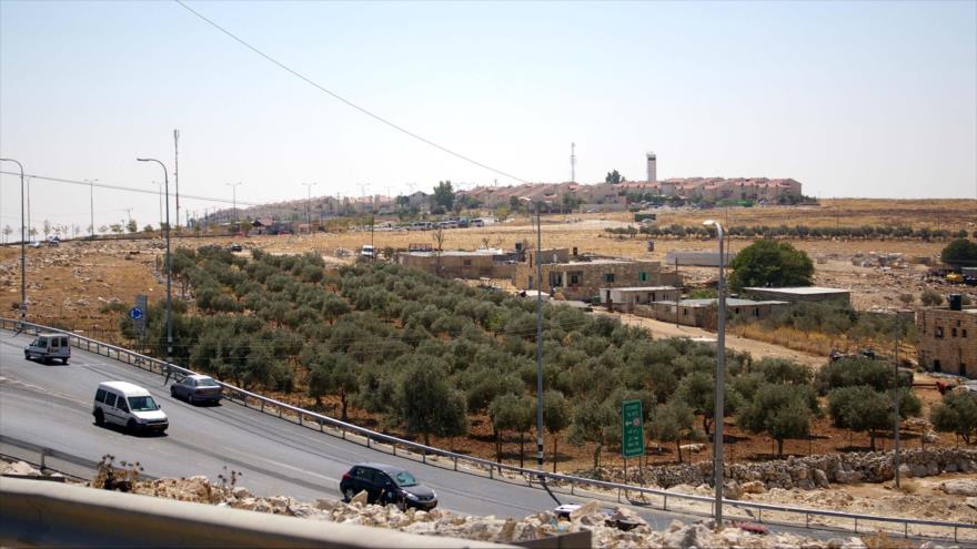 El asentamiento de Adam (también conocido como Geva Binyamin), ubicado en el sureste de Ramalá, norte de la ocupada Cisjordania.