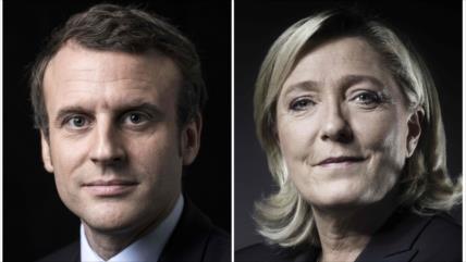 Macron y Le Pen lideran primera ronda de presidenciales francesas