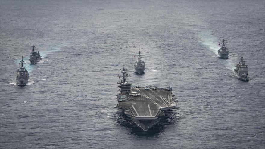 Grupo de ataque del USS Carl Vinson se dirige a península coreana