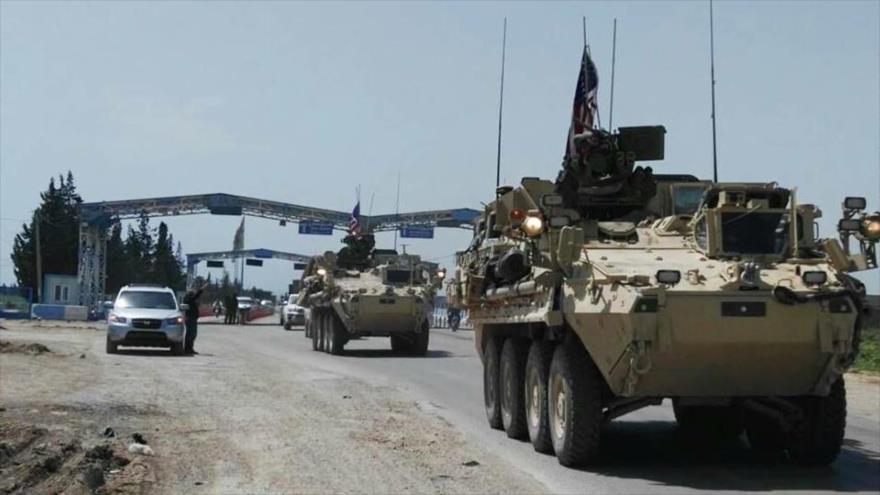 Un convoy militar estadounidense en la ciudad de Qamishli en el noreste de Siria, 29 de abril de 2017.