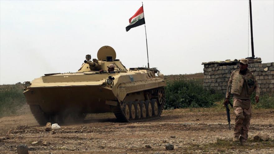 Fuerzas iraquíes avanzan hacia el oeste de Mosul, 5 de mayor de 2017.