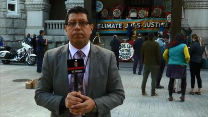 Activistas marchan en EEUU contra la política climática de Trump