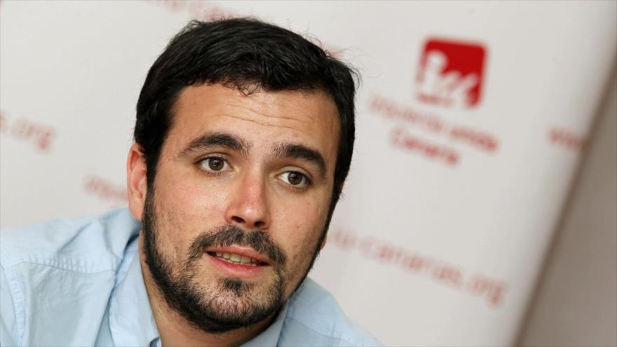 El coordinador federal del partido español Izquierda Unida (IU), Alberto Garzón.