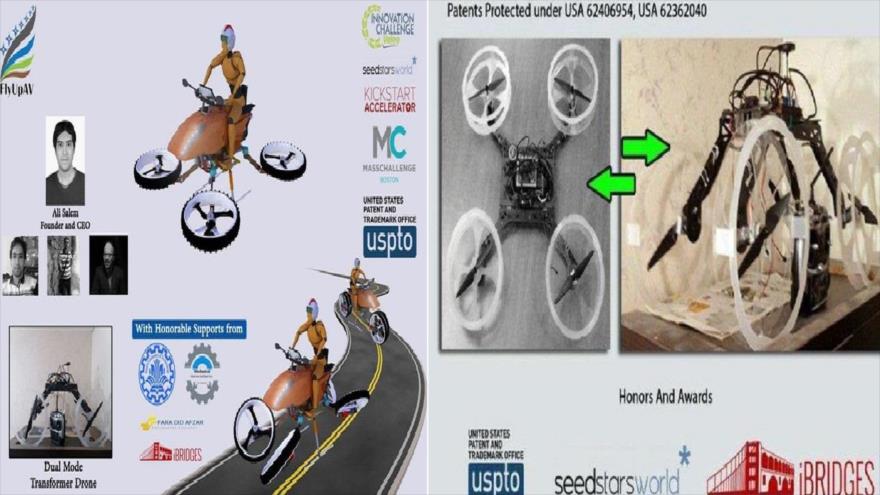 Robot convertible diseñado y producido por los científicos de la Universidad de Tecnología Sharif de Irán.
