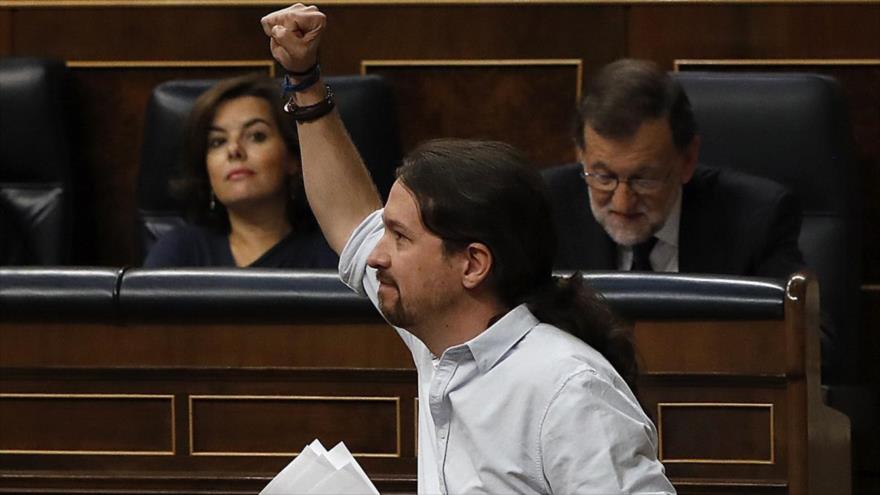 Podemos recibe 97 % de apoyo a su moción de censura contra Rajoy