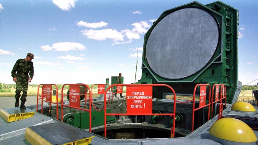 Un silo de lanzamiento de misiles balísticos nucleares en el territorio ruso.