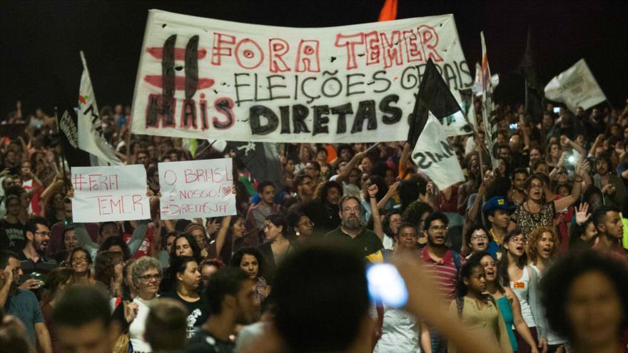 Masiva marcha en Brasil por renuncia de Temer y nuevas elecciones