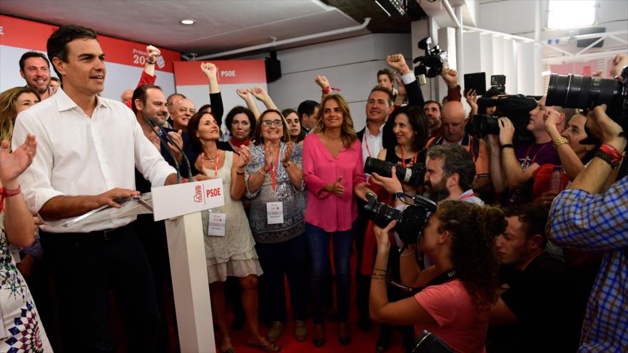 Pedro Sánchez gana primarias de PSOE y promete una oposición útil