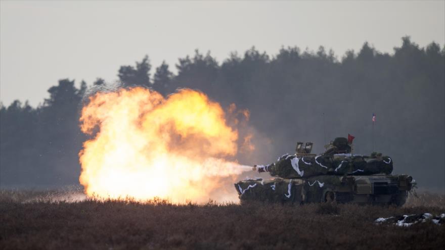 Ejercicios conjuntos de las tropas polacas y estadounidenses en apoyo a la operación Atlantic Resolve en Zagan, Polonia, 30 de enero de 2017.
