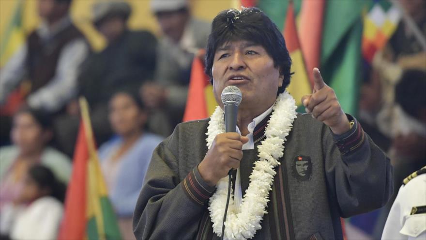 El presidente de Bolivia, Evo Morales, durante un acto público en Cochabamba, Bolivia, 28 de mayo de 2017.