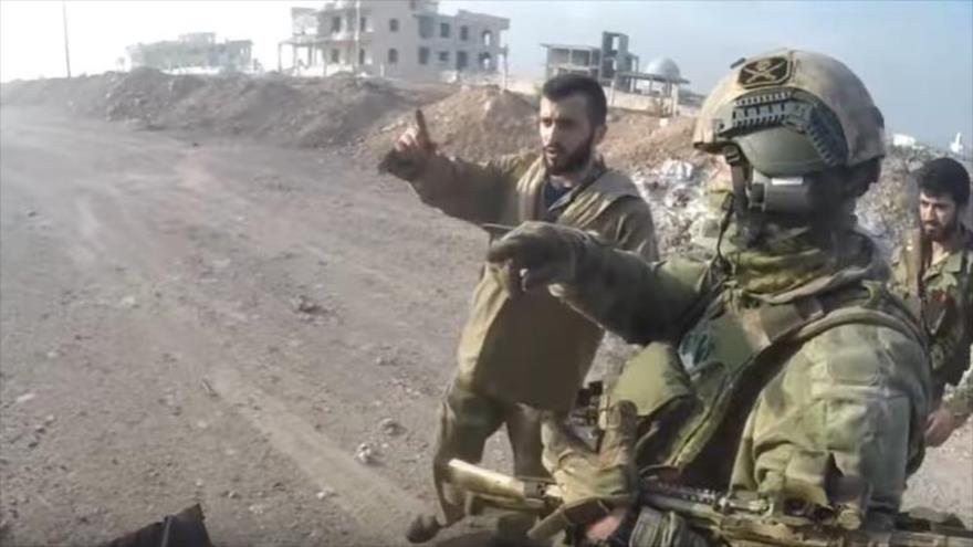 Fuerzas especiales rusas, desplegadas en la ciudad siria de Alepo.