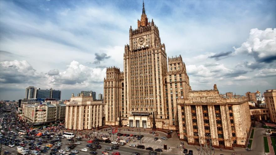 El edificio del Ministerio de Asuntos Exteriores de Rusia.