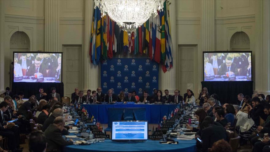 Vista general de la 29ª reunión de consulta de cancilleres de la OEA, celebrada en Washington, 31 de mayo de 2017.