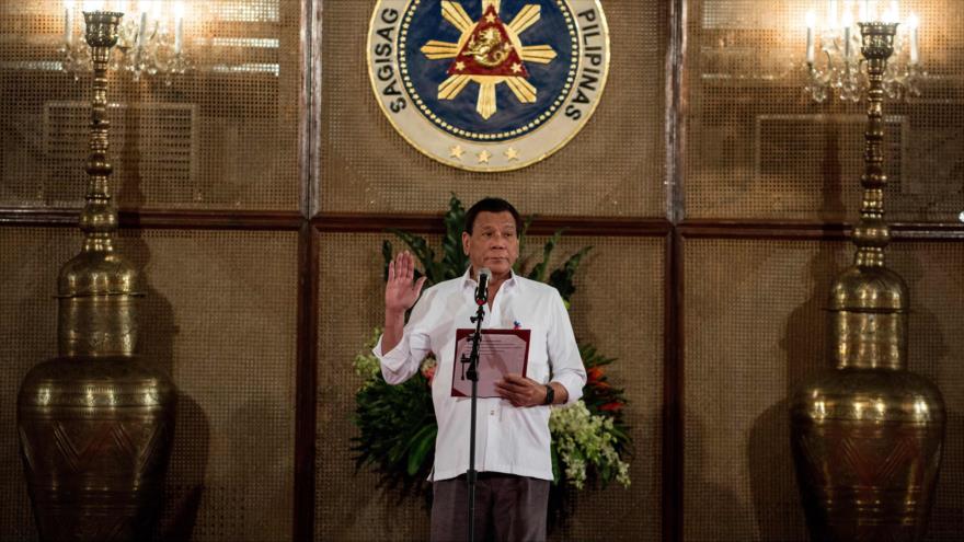El presidente de Filipinas, Rodrigo Duterte, 1 de mayo de 2017.