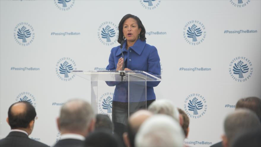 Susan Rice, ex asesora de Seguridad Nacional de EE.UU. durante una conferencia sobre la transición presidencial del país, 10 de enero de 2017.