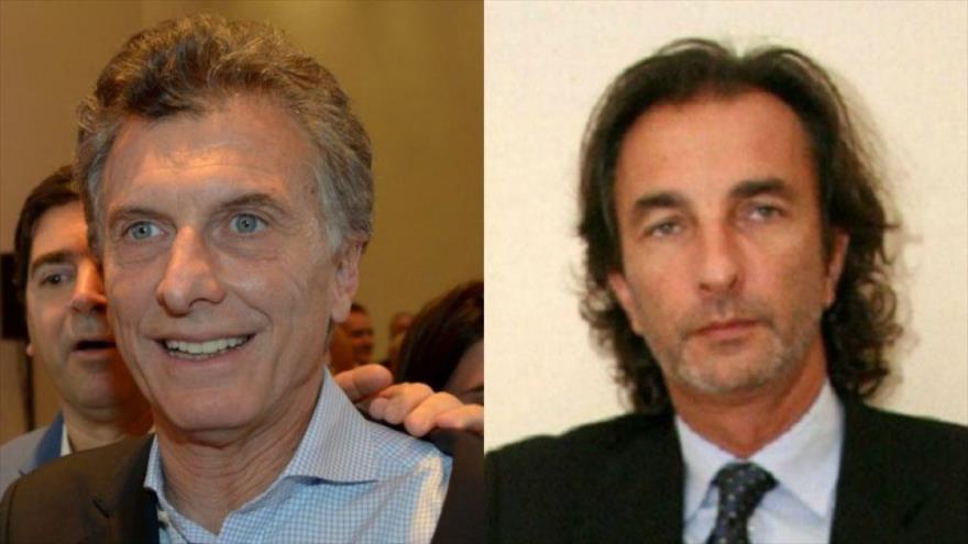 El presidente de Argentina, Mauricio Macri (izqda.), y su primo Ángelo Calcaterra.
