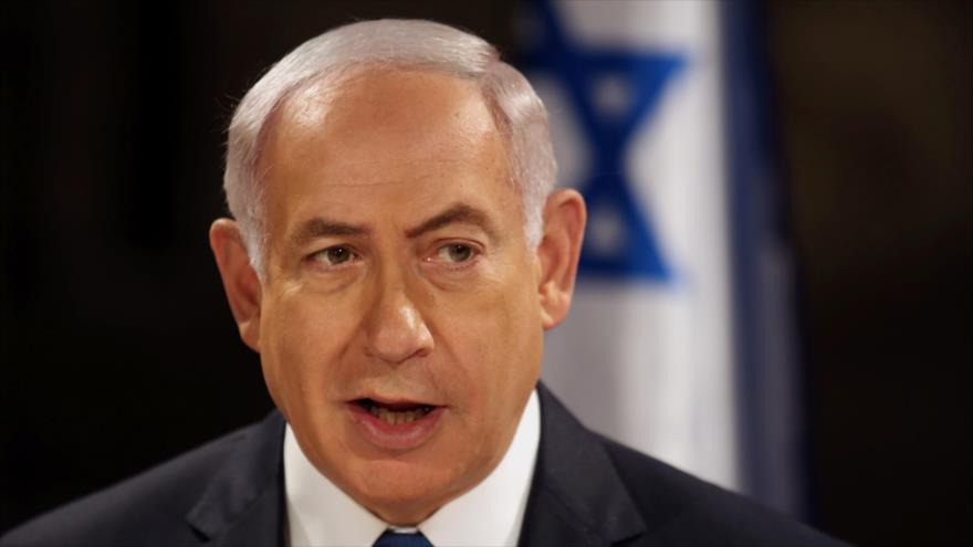 El primer ministro israelí, Benyamin Netanyahu, en una reunión especial del gabinete, 28 de mayo de 2017.
