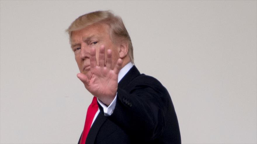 El presidente de EE.UU., Donald Trump, a su llegada a la Casa Blanca en Washington D.C., 7 de junio de 2017.