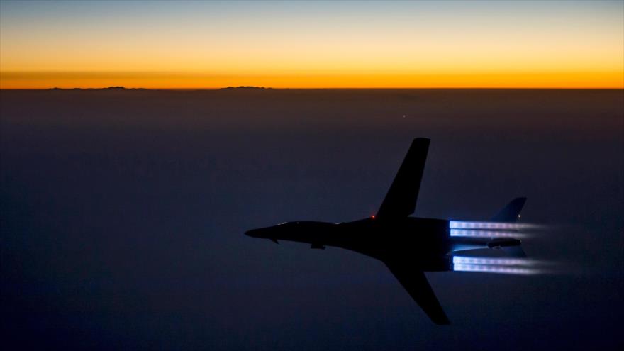 Un cazabombardero estadounidense durante una operación en Siria.