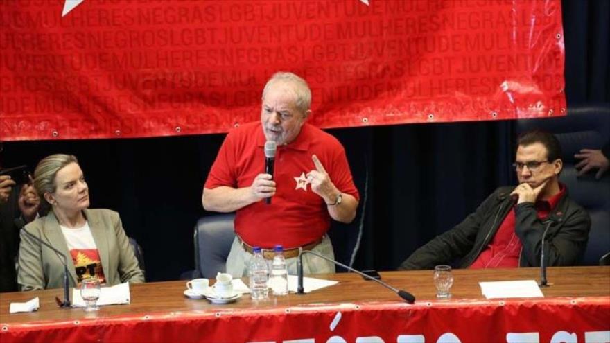 Luiz Inácio Lula da Silva, líder del Partido de los Trabajadores de Brasil, en la Asamblea Legislativa de São Paulo, 10 de junio de 2017.