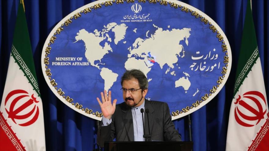 El vocero de la Cancillería persa, Bahram Qasemi, ofrece su rueda de prensa semanal, 12 de junio de 2017.