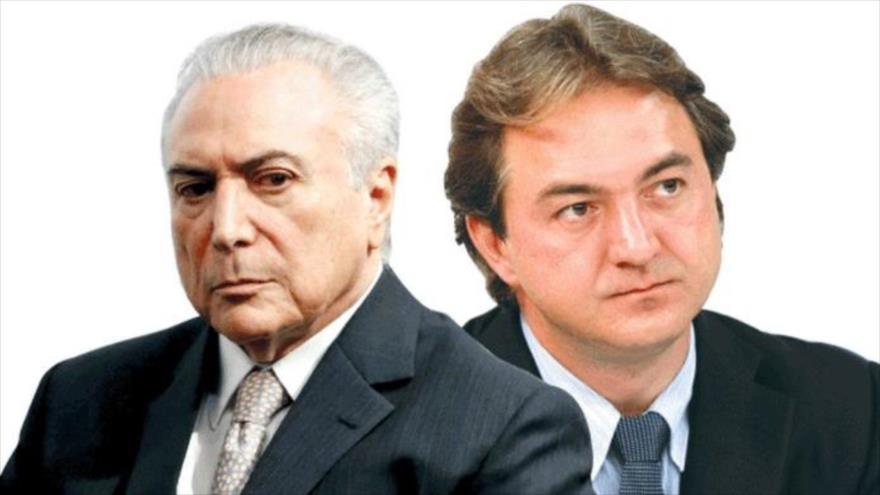 El empresario. Joesley Batista (drcha.), autor de las grabaciones que pusieron contra las cuerdas al presidente de Brasil, Michel Temer (izda.).