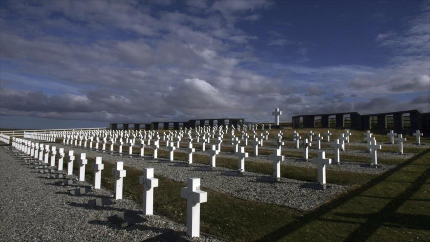 El cementerio de Darwin en la zona sur de la mayor de las islas Malvinas.
