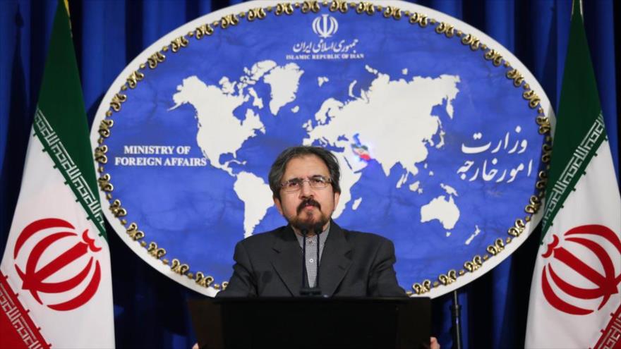 El portavoz de la Cancillería de Irán, Bahram Qasemi, en una comparecencia ante la prensa.