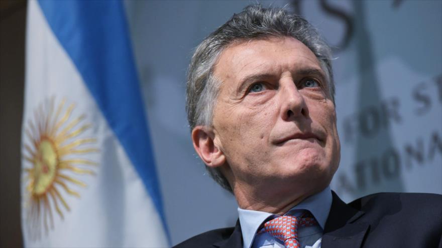 Mauricio Macri, presidente de Argentina, durante un acto público en Washington, 27 de abril de 2017. 