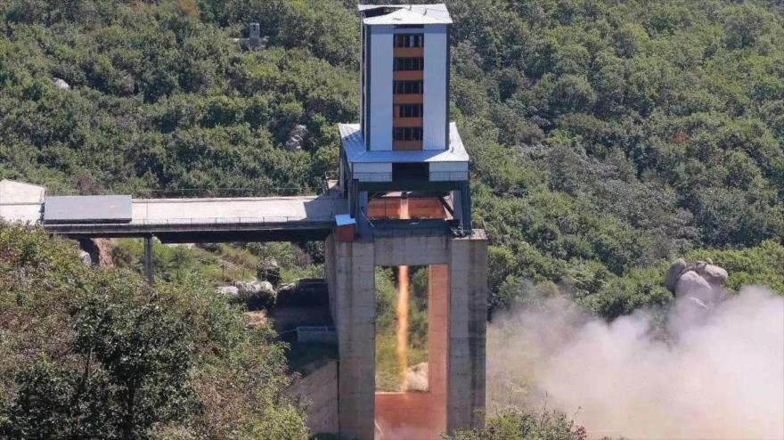 Corea del Norte prueba un motor de cohete de alta potencia, 20 de septiembre de 2016.