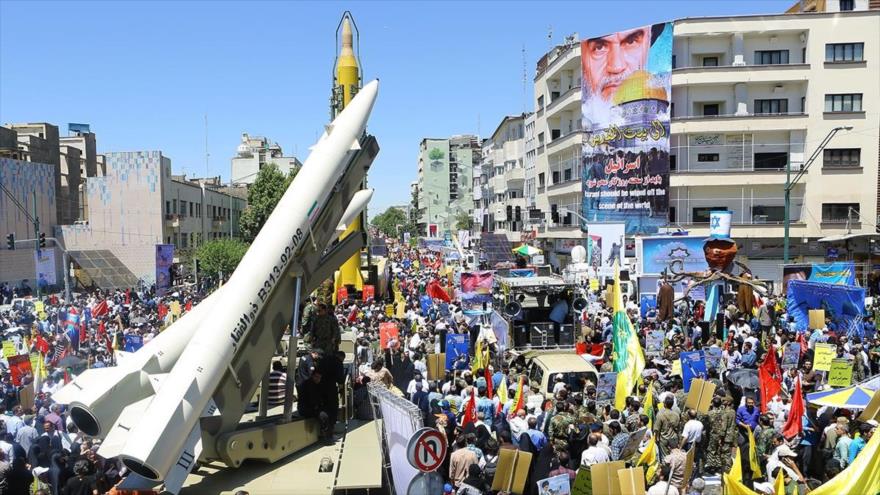 Marcha del Día Mundial de Al-Quds en Teherán (capital de Irán), 23 de junio de 2017.