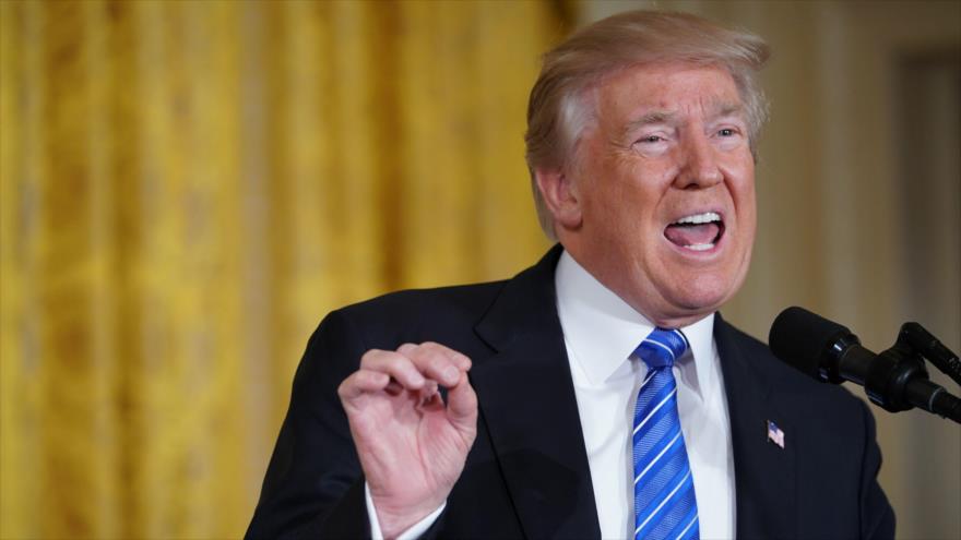 El presidente de Estados Unidos, Donald Trump, en una ceremonia en Washington, 23 de junio de 2017.