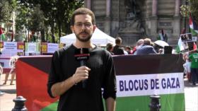 Franceses marchan en París contra el bloqueo israelí de Gaza