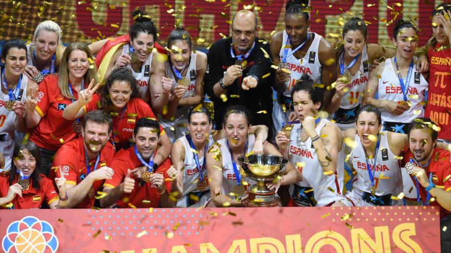 La selección femenina de baloncesto de España logra el campeonato europeo, 25 de junio de 2017.