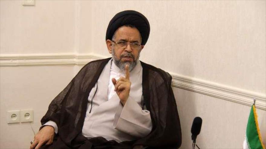 El ministro de Inteligencia de Irán, Seyed Mahmud Alavi, habla ante los periodistas desde la ciudad de Mashad, noreste de Irán, febrero de 2017.