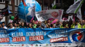 Alemanes protestan contra la cumbre del G20