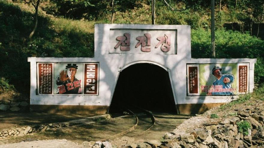 Una mina de fluorita en el territorio de Corea del Norte.