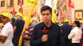 Colectivos sociales marchan en Roma contra ratificación de CETA